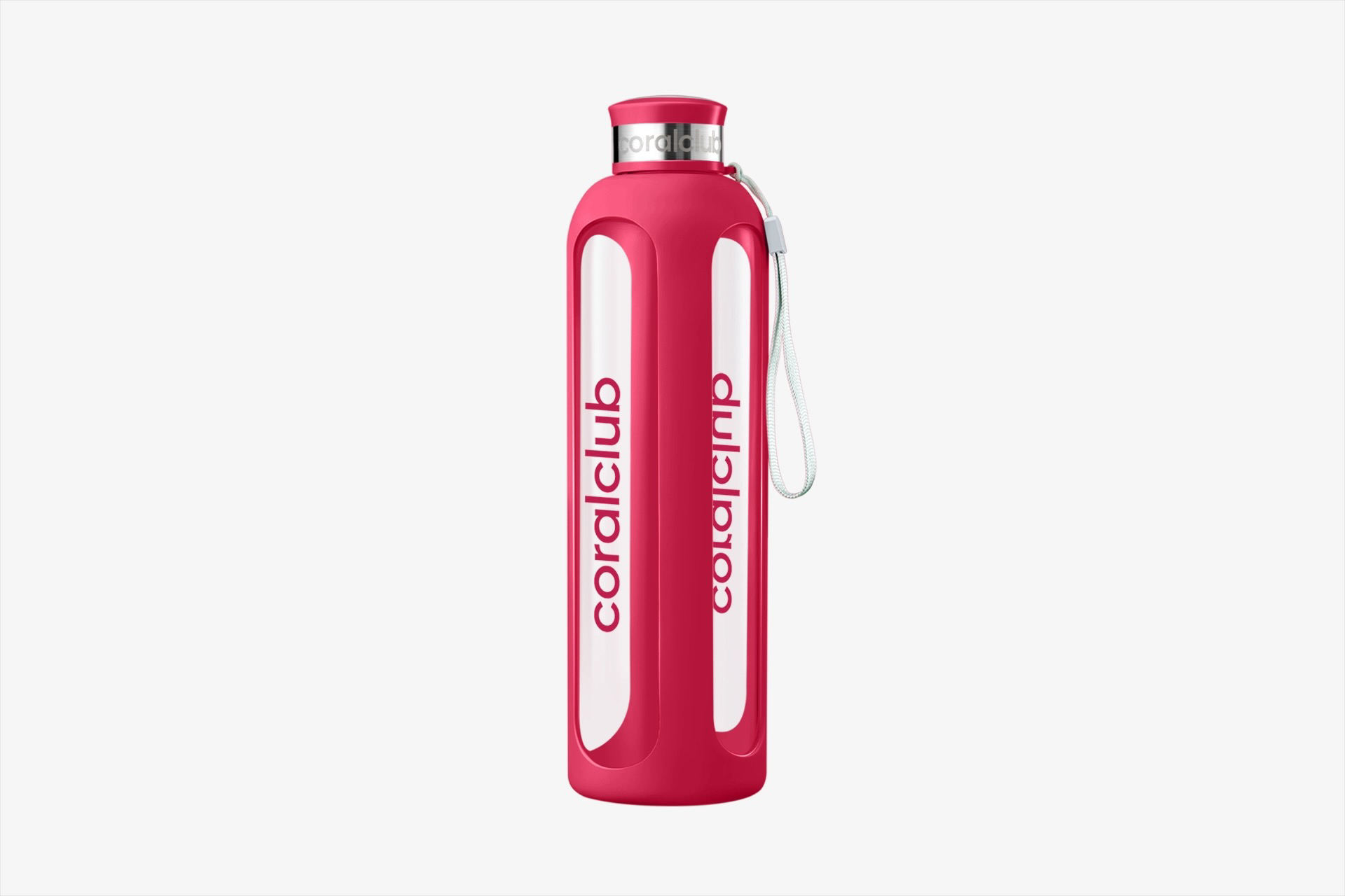 Clear Water glass bottle, Cherry