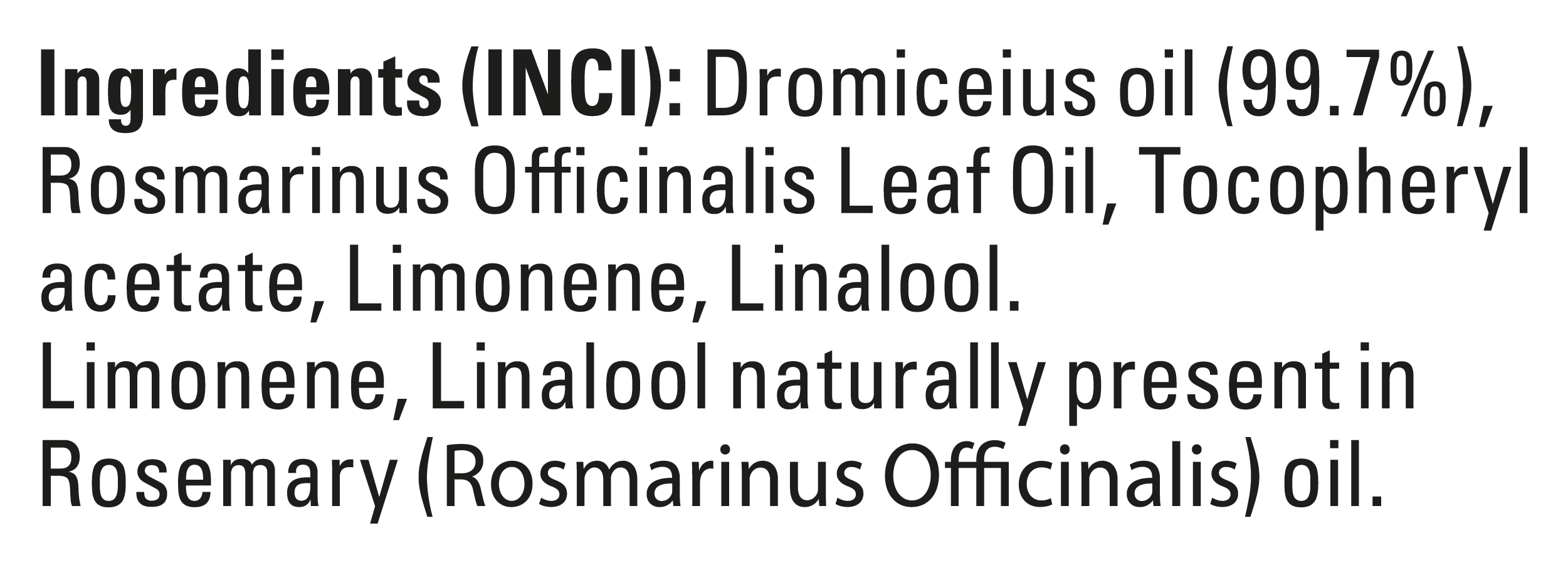 Supplement Label